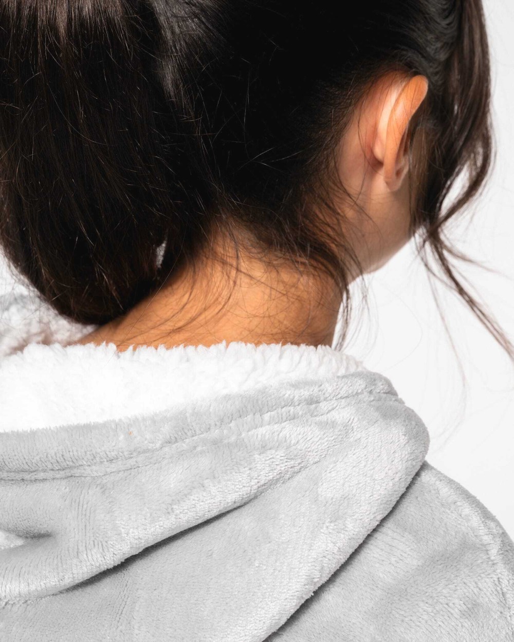 Jassen KARIBAN Poncho plaid voor bedrukking &amp; borduring