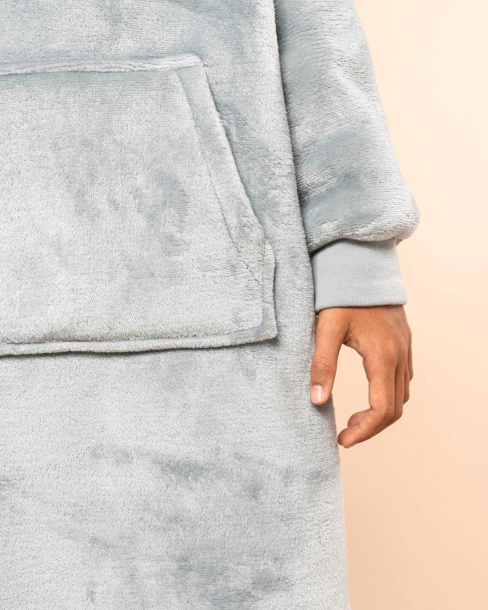 Jassen KARIBAN Kinder poncho plaid voor bedrukking &amp; borduring