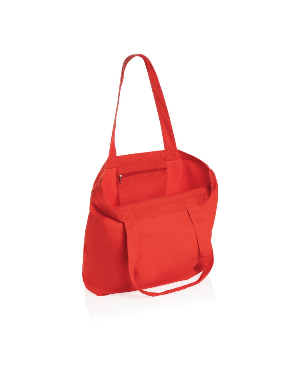 Tassen & Zakken 4DO Impact Aware™ recycled canvas shopper met vakje 240gsm voor bedrukking &amp; borduring