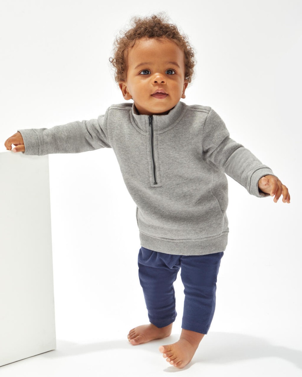 Sweat-shirts personnalisable BABYBUGZ Baby Quarter Zip Sweat 