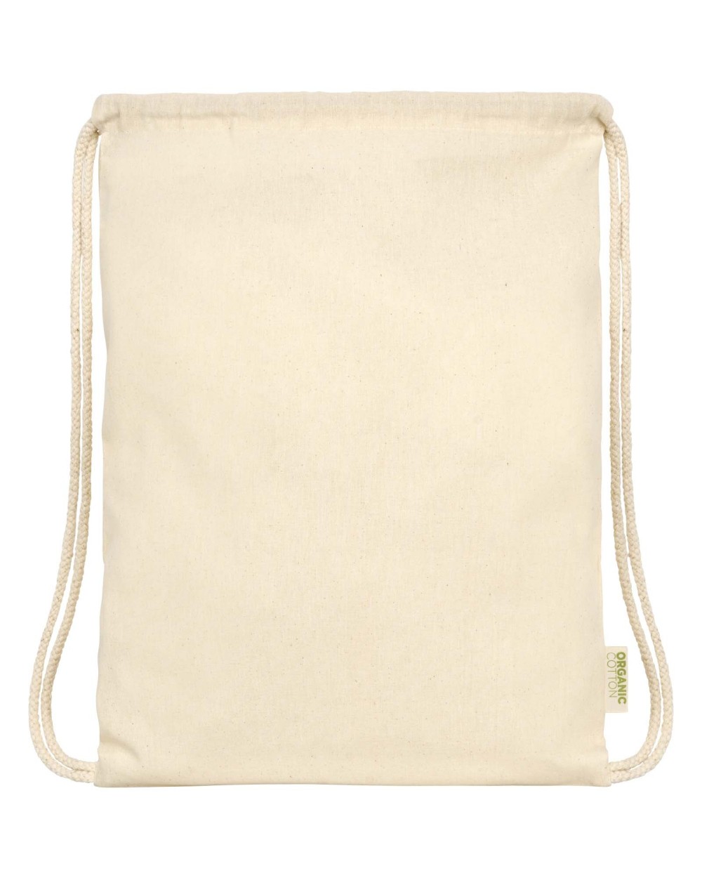 Tassen & Zakken 4DO Orissa 100 g/m² biologisch katoenen rugzak met trekkoordsluiting 5L voor bedrukking &amp; borduring