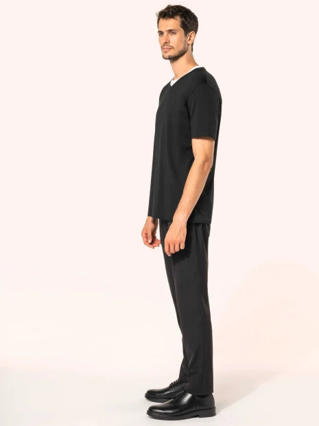 T-Shirts à personnaliser KARIBAN T-shirt Supima® col V manches courtes homme 