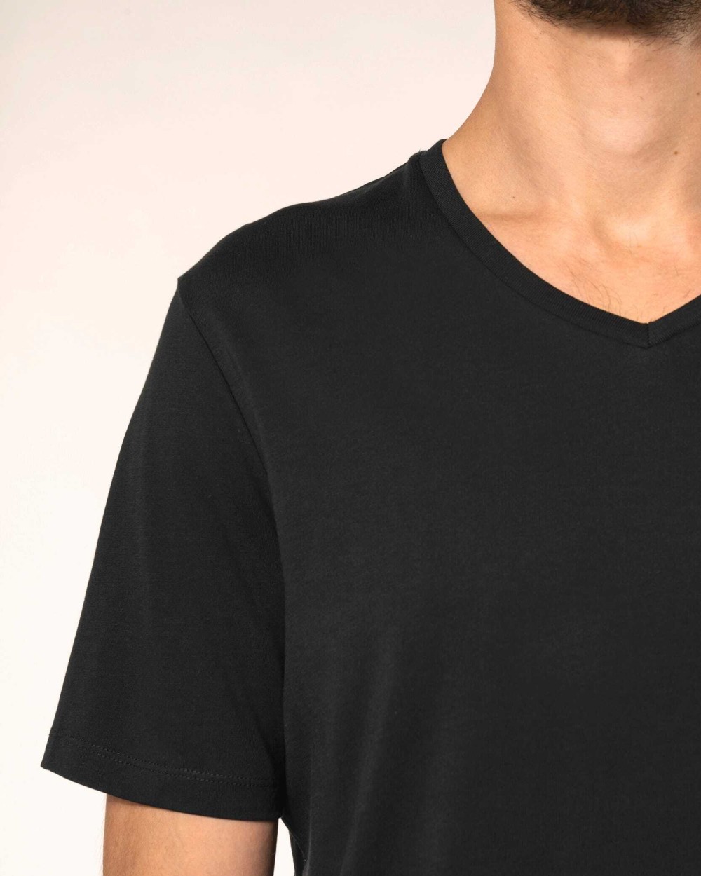 T-shirts KARIBAN Supima® heren-t-shirt V-hals korte mouwen voor bedrukking &amp; borduring