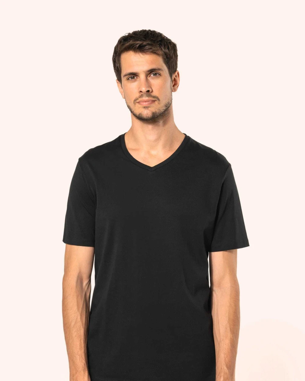 T-shirts KARIBAN Supima® heren-T-shirt V-hals korte mouwen voor bedrukking &amp; borduring