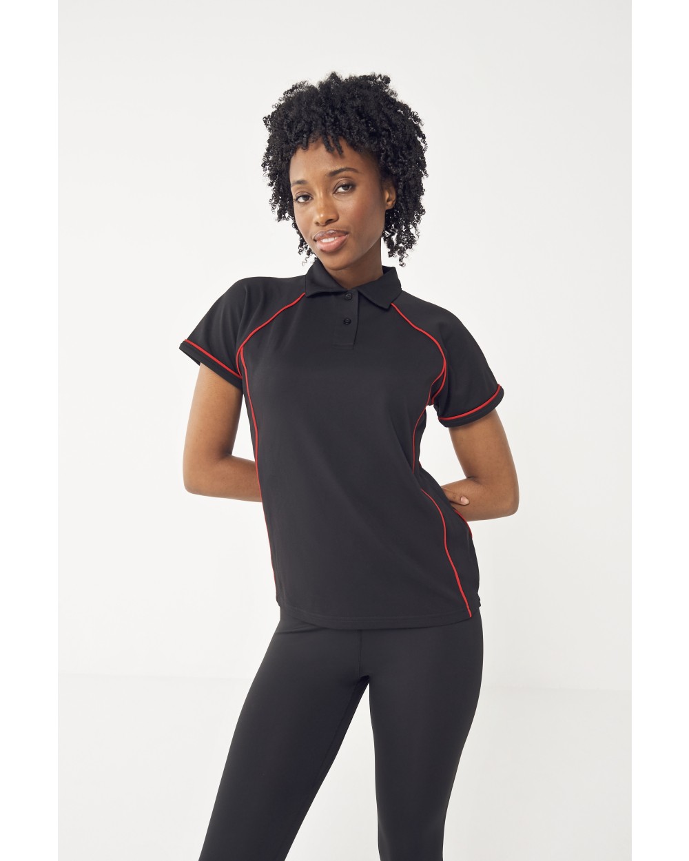 FINDEN-HALES Ladies Piped Performance Polo Poloshirts personalisierbar