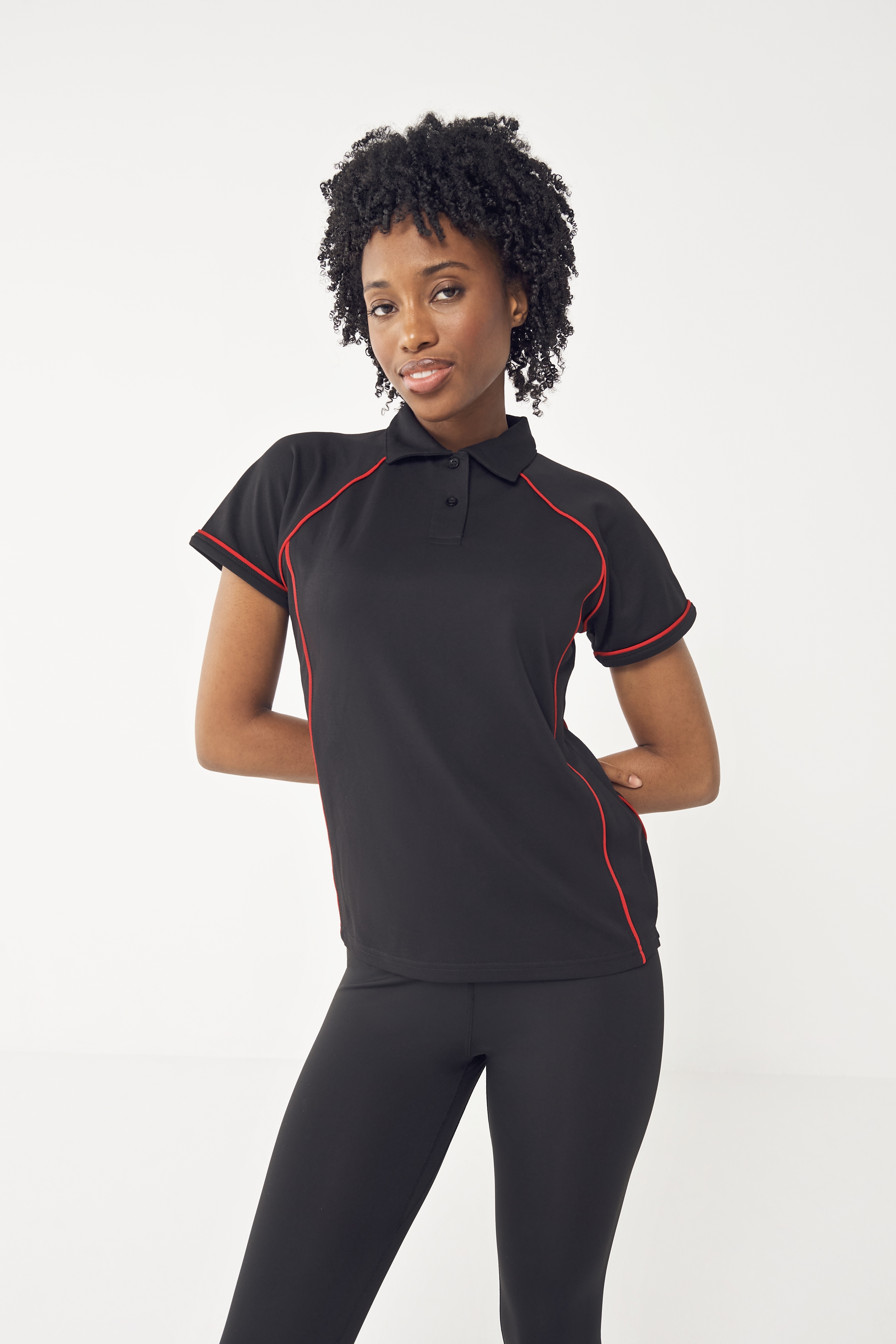 Polo's FINDEN-HALES Ladies` Piped Performance Polo voor bedrukking &amp; borduring