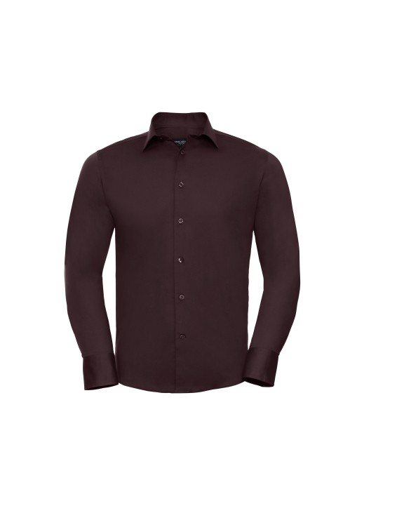 RUSSELL Men's Long Sleeve Easy Care Fitted Shirt Hemden personalisierbar