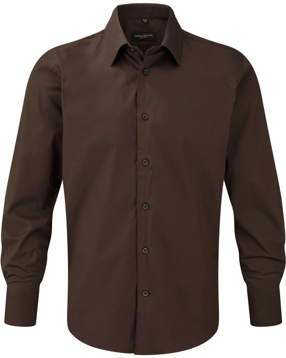RUSSELL Men's Long Sleeve Easy Care Fitted Shirt Hemden personalisierbar