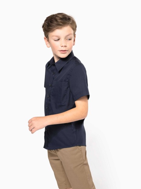 Chemises à personnaliser KARIBAN Chemise popeline manches courtes enfant 