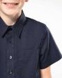 Hemden KARIBAN Kinder poplin overhemd korte mouwen voor bedrukking &amp; borduring