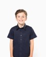 Hemden KARIBAN Kinder poplin overhemd korte mouwen voor bedrukking &amp; borduring