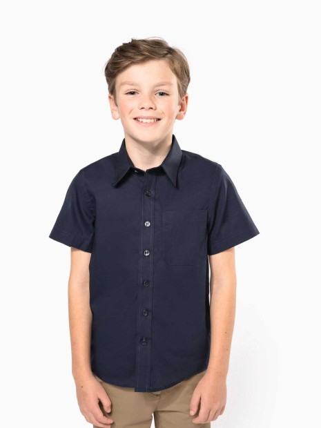 Chemises à personnaliser KARIBAN Chemise popeline manches courtes enfant 