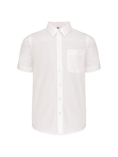 KARIBAN Chemise popeline manches courtes enfant /api/colors/7a92cd2d-10d2-40b4-928b-296bb7487506 personnalisable