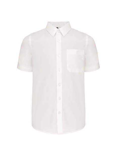KARIBAN Chemise popeline manches courtes enfant /api/colors/7a92cd2d-10d2-40b4-928b-296bb7487506 personnalisable