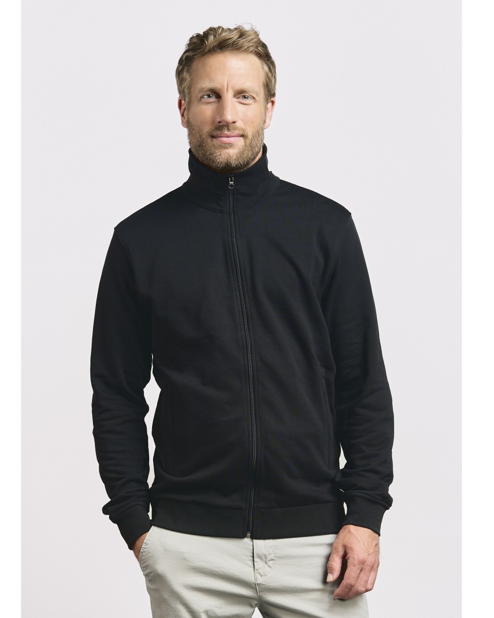 Sweat-shirts personnalisable PROMODORO MEN’S JACKET STAND-UP COLLAR