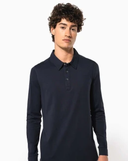 Polo jersey manches longues homme