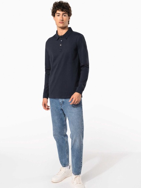 Polos à personnaliser KARIBAN Polo jersey manches longues homme 