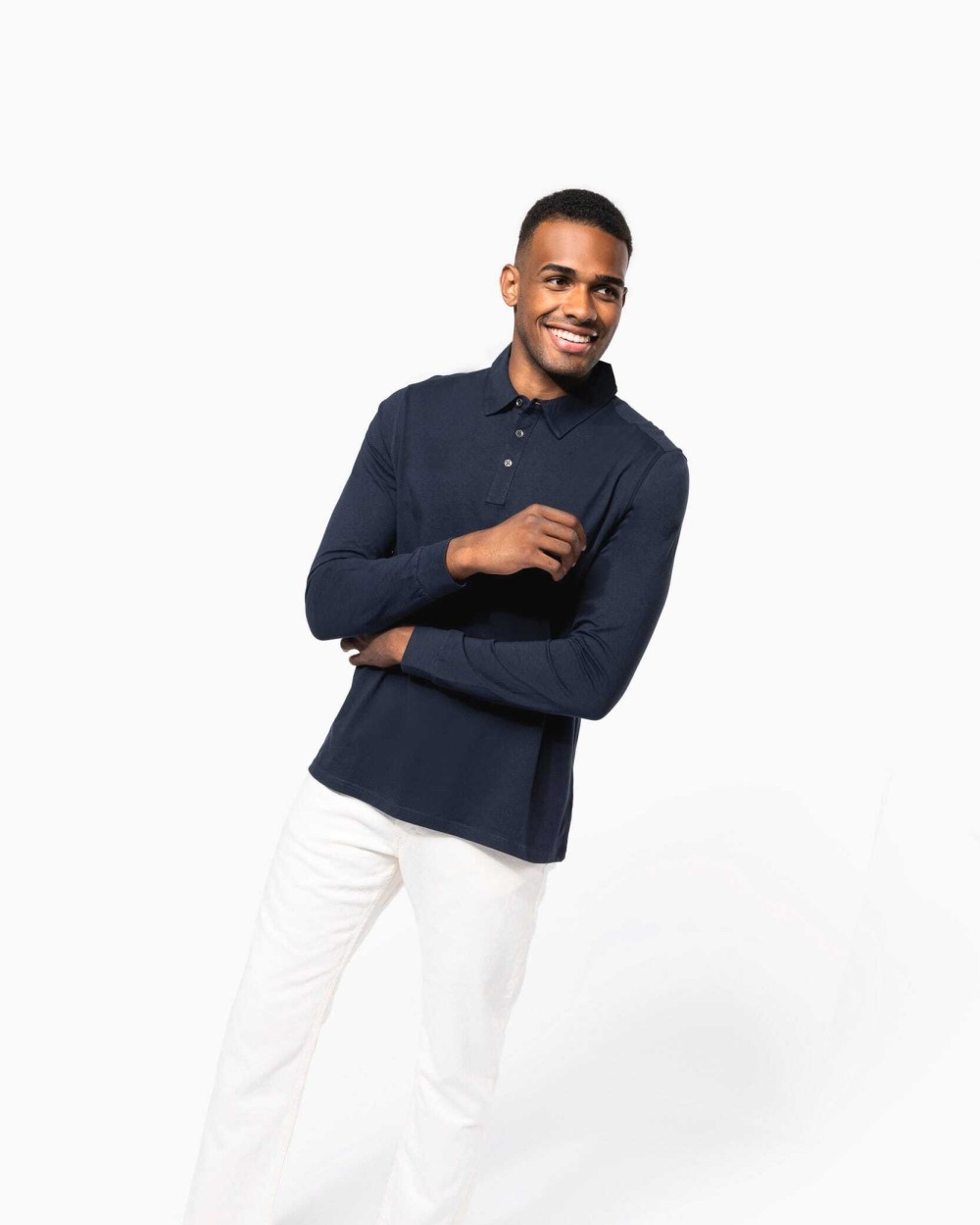 Polos personnalisable KARIBAN Polo jersey manches longues homme