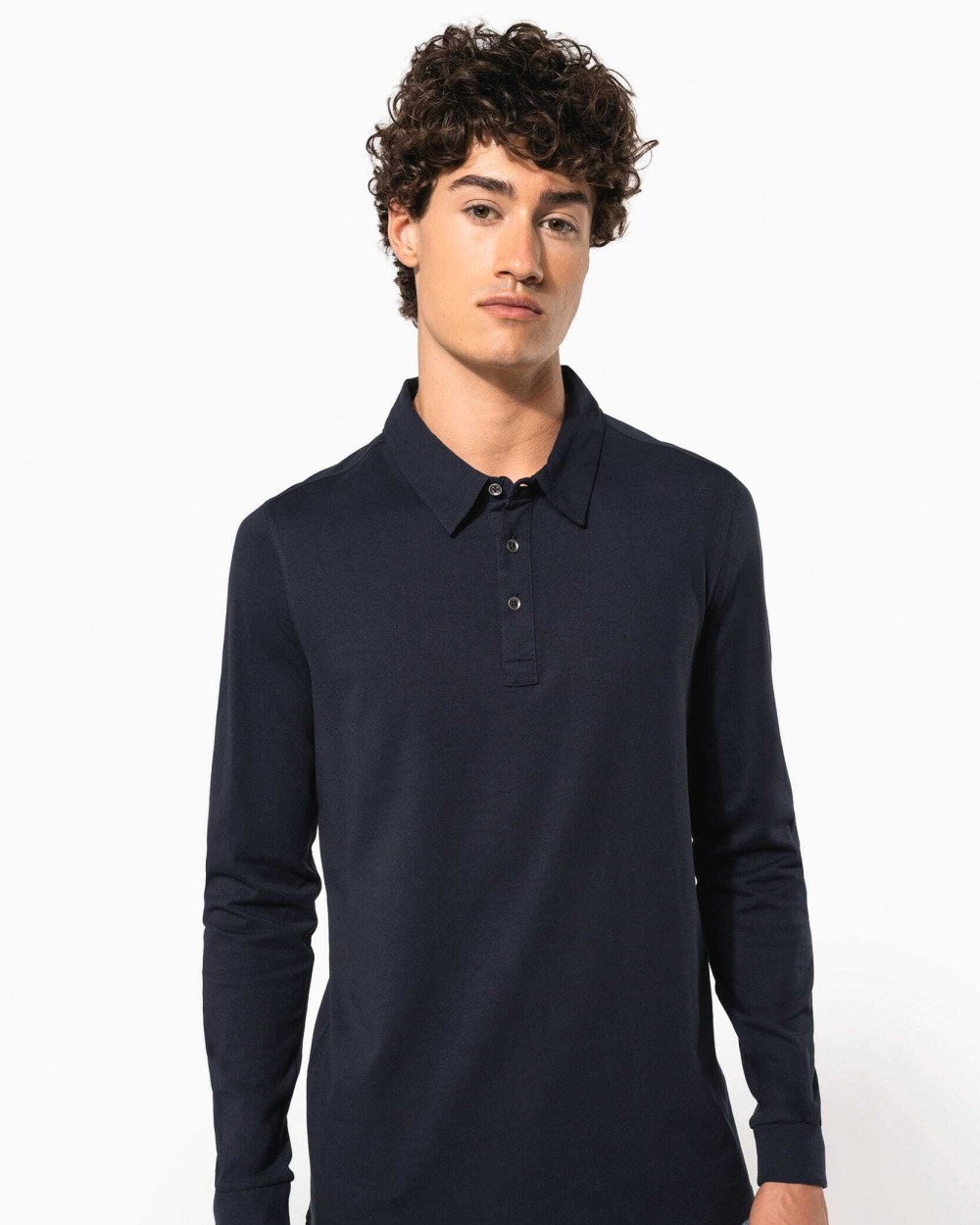 KARIBAN Langarm-Polohemd für Herren aus Jersey Poloshirts personalisierbar