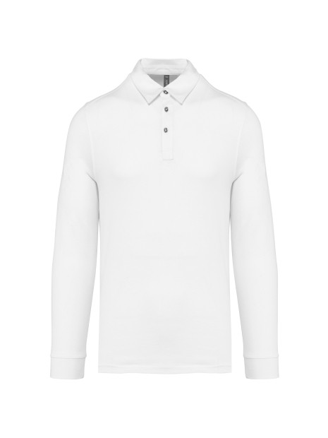 KARIBAN Polo jersey manches longues homme /api/colors/7a92cd2d-10d2-40b4-928b-296bb7487506 personnalisable