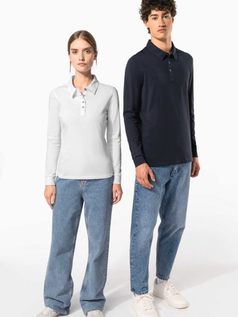 Polos à personnaliser KARIBAN Polo jersey manches longues homme 