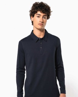 Polo jersey manches longues homme
