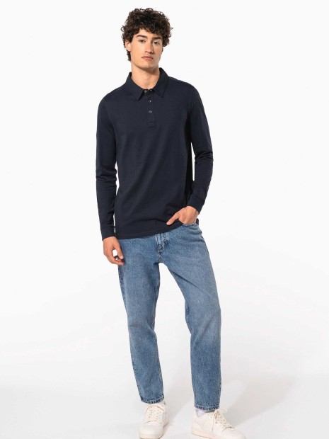 Polos à personnaliser KARIBAN Polo jersey manches longues homme 