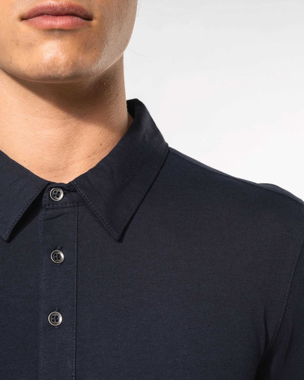 KARIBAN Langarm-Polohemd für Herren aus Jersey Poloshirts personalisierbar