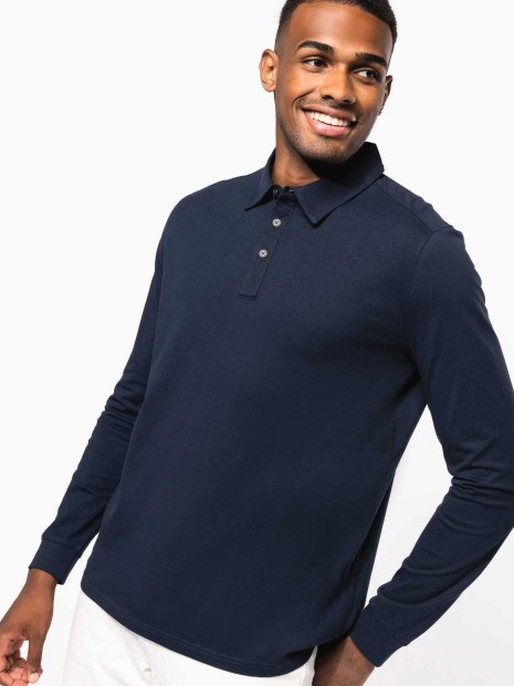 Polos à personnaliser KARIBAN Polo jersey manches longues homme 