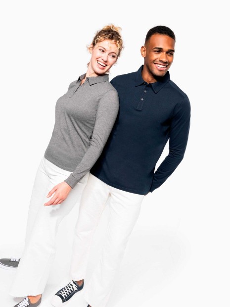 Polos à personnaliser KARIBAN Polo jersey manches longues homme 