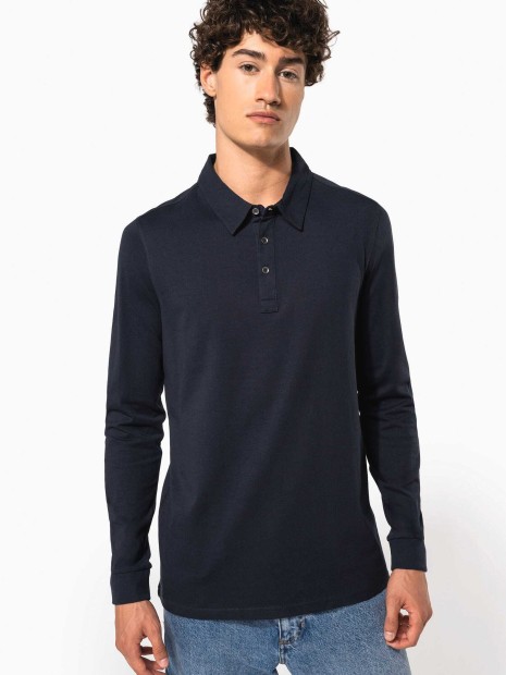 Polos à personnaliser KARIBAN Polo jersey manches longues homme 
