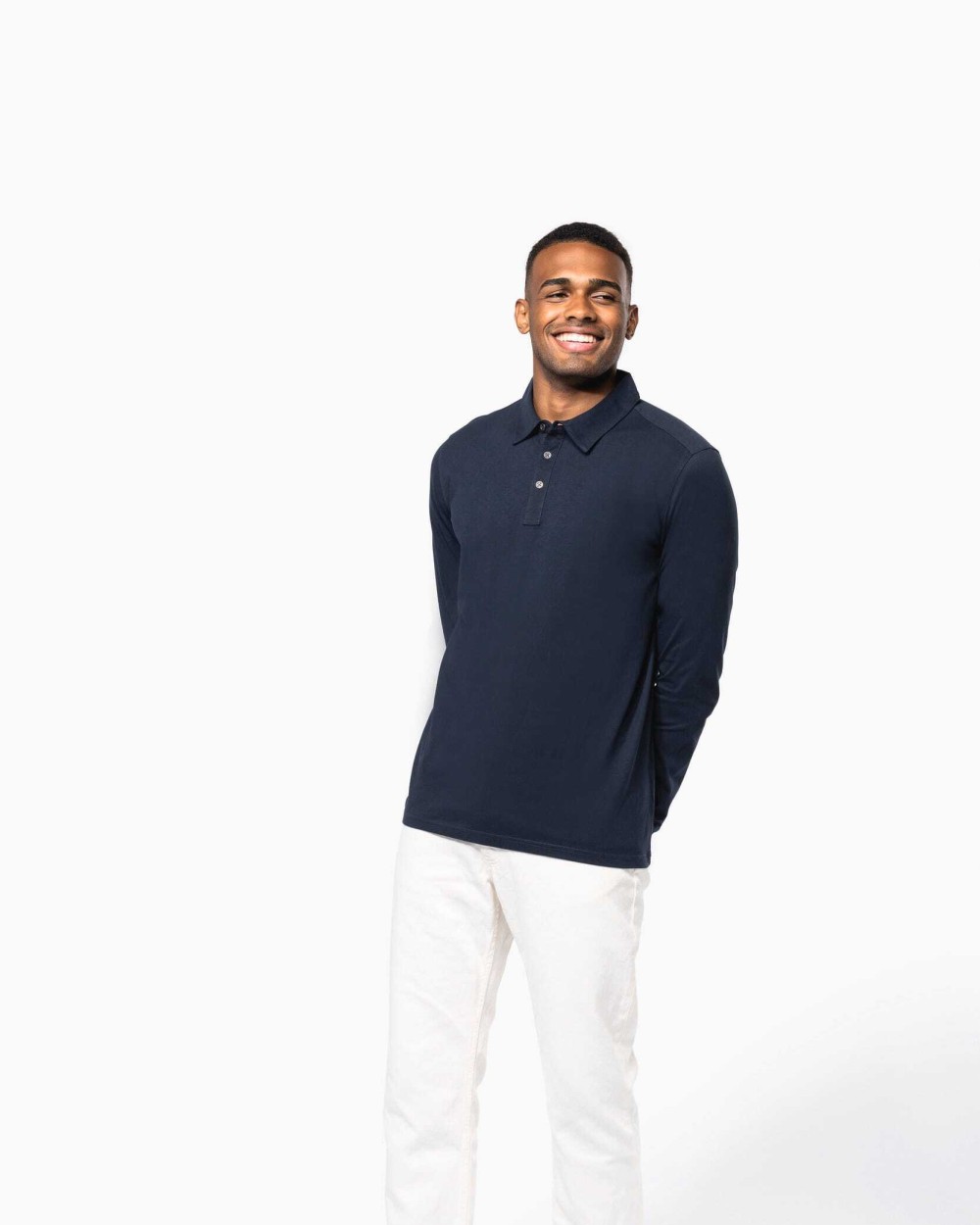 Polos personnalisable KARIBAN Polo jersey manches longues homme