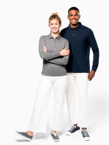 Polos à personnaliser KARIBAN Polo jersey manches longues homme 