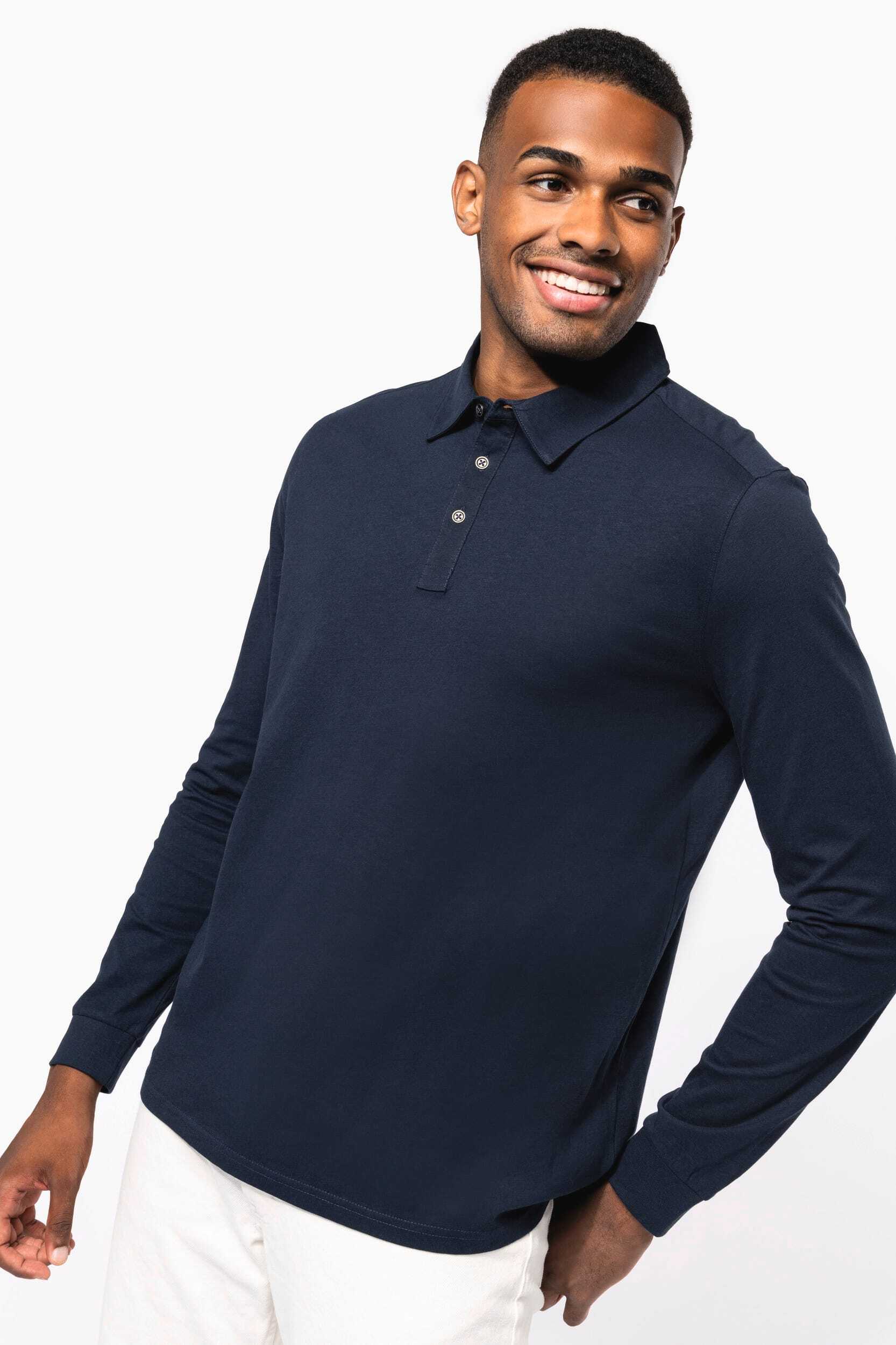 Polos personnalisable KARIBAN Polo jersey manches longues homme