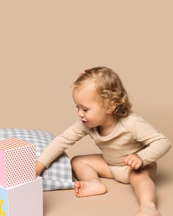 Jassen KARIBAN Baby body van biologisch katoen voor bedrukking &amp; borduring
