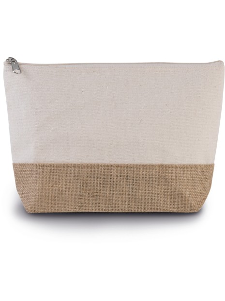 KIMOOD Pochette en toiles de coton et jute /api/colors/e4673c21-e8cb-492b-aa0c-b227b8618401 personnalisable
