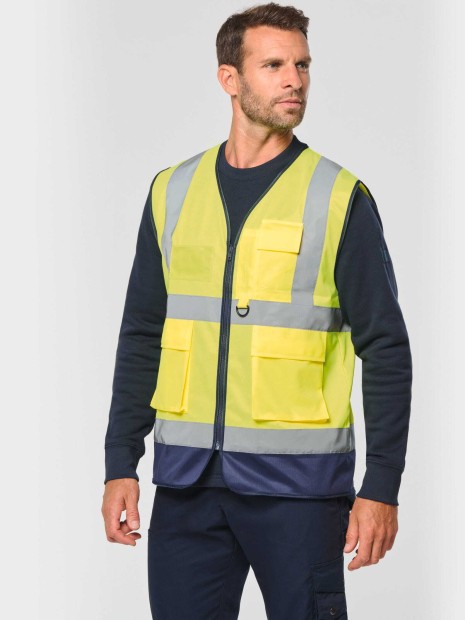 Gilets de sécurité à personnaliser WK. DESIGNED TO WORK Gilet de sécurité haute visibilité recyclé avec zip unisexe 