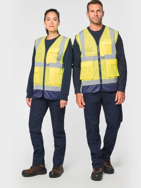 Gilets de sécurité à personnaliser WK. DESIGNED TO WORK Gilet de sécurité haute visibilité recyclé avec zip unisexe 