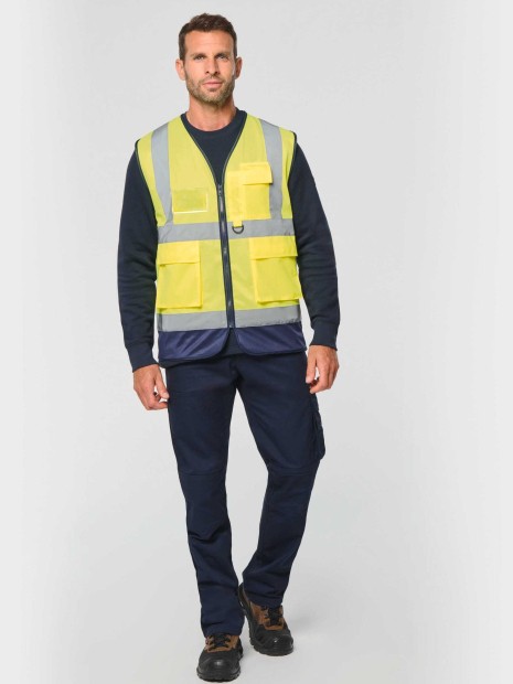 Gilets de sécurité à personnaliser WK. DESIGNED TO WORK Gilet de sécurité haute visibilité recyclé avec zip unisexe 