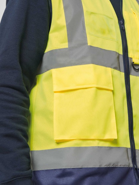 Gilets de sécurité à personnaliser WK. DESIGNED TO WORK Gilet de sécurité haute visibilité recyclé avec zip unisexe 