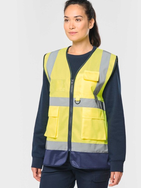 Gilets de sécurité à personnaliser WK. DESIGNED TO WORK Gilet de sécurité haute visibilité recyclé avec zip unisexe 