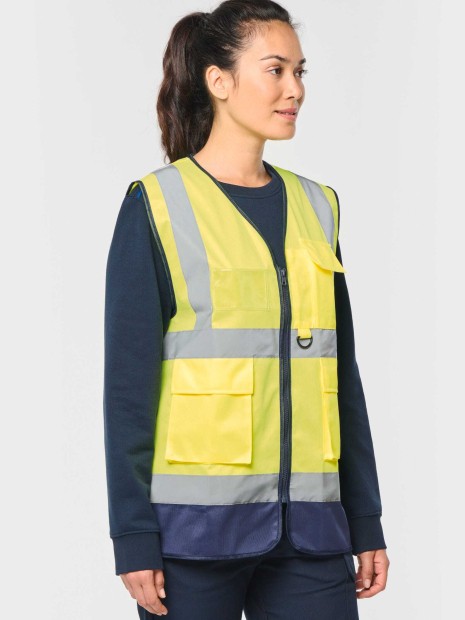 Gilets de sécurité à personnaliser WK. DESIGNED TO WORK Gilet de sécurité haute visibilité recyclé avec zip unisexe 