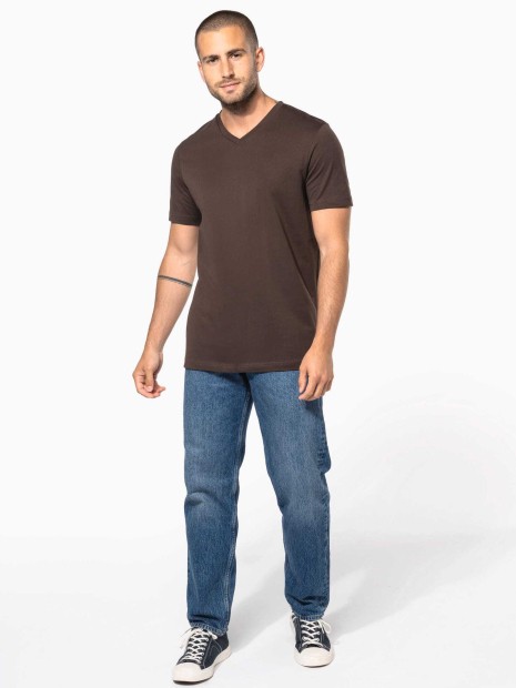 T-Shirts à personnaliser KARIBAN T-shirt col V manches courtes homme 