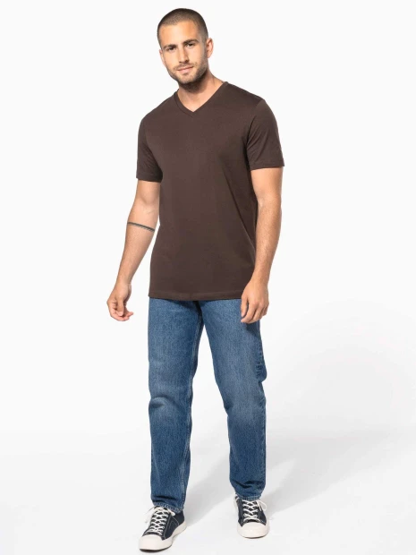 T-Shirts à personnaliser KARIBAN T-shirt col V manches courtes homme 