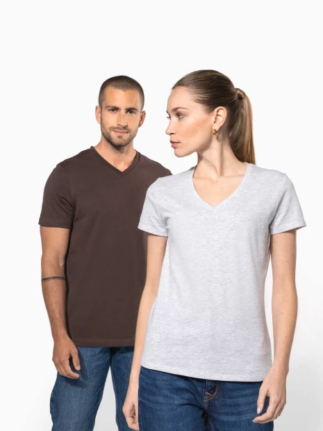 T-Shirts à personnaliser KARIBAN T-shirt col V manches courtes homme 