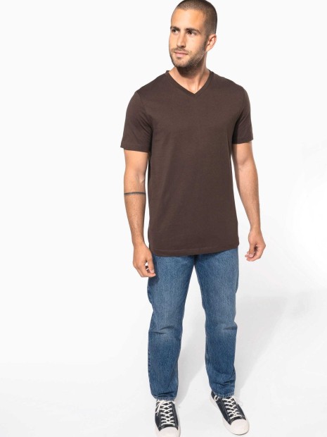 T-Shirts à personnaliser KARIBAN T-shirt col V manches courtes homme 