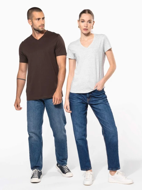 T-Shirts à personnaliser KARIBAN T-shirt col V manches courtes homme 