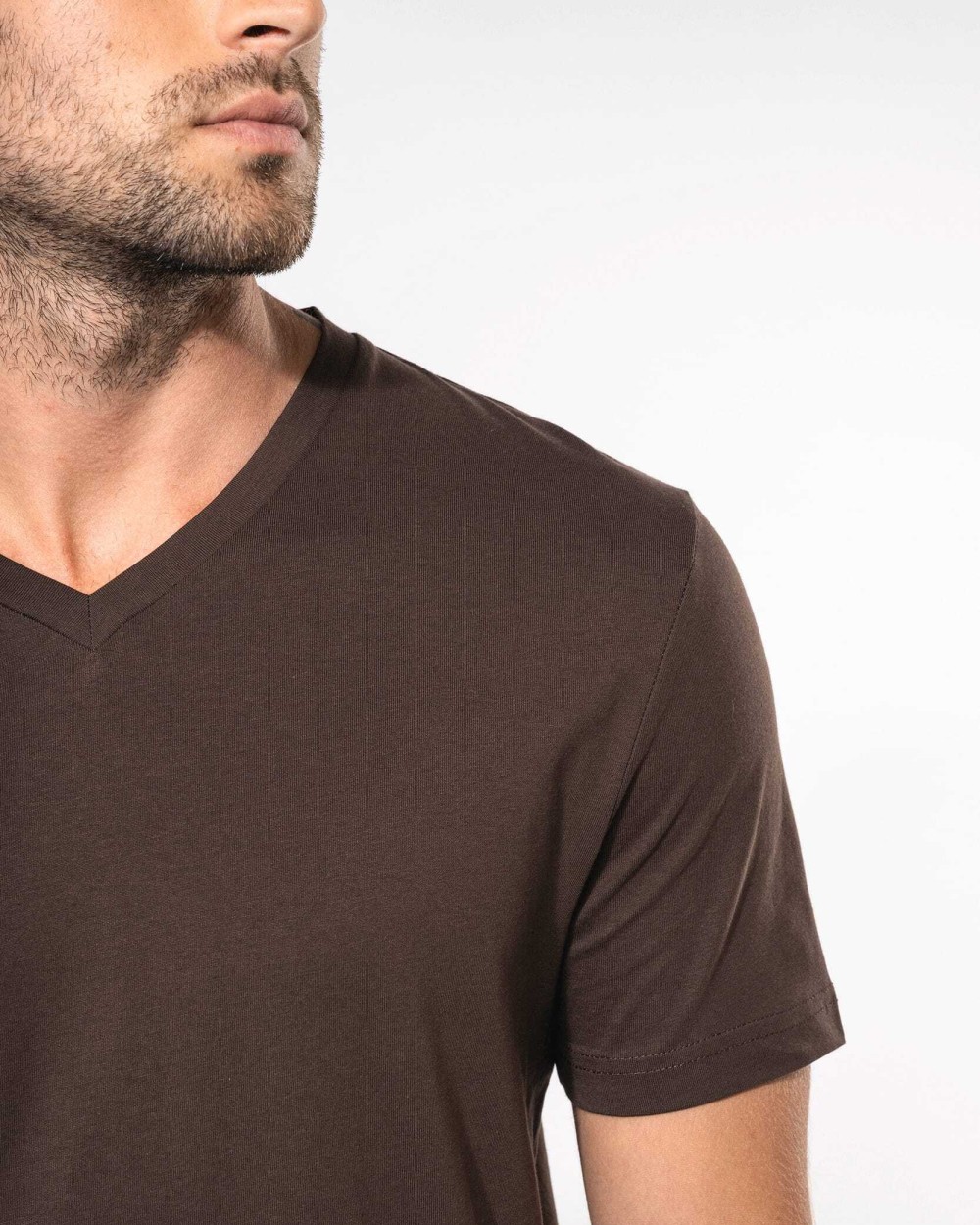 KARIBAN Herren-T-Shirt V-Ausschnitt kurze Ärmel T-Shirts personalisierbar