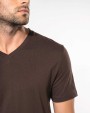 KARIBAN Herren-T-Shirt V-Ausschnitt kurze Ärmel T-Shirts personalisierbar