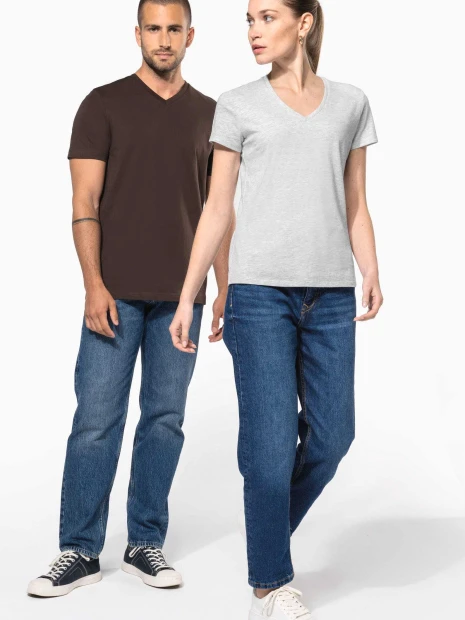 T-Shirts à personnaliser KARIBAN T-shirt col V manches courtes homme 